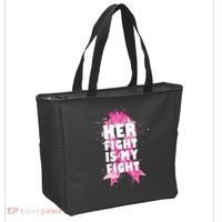 Her Fight Is My Fight Breast Cancer Tote Bag thumb 2