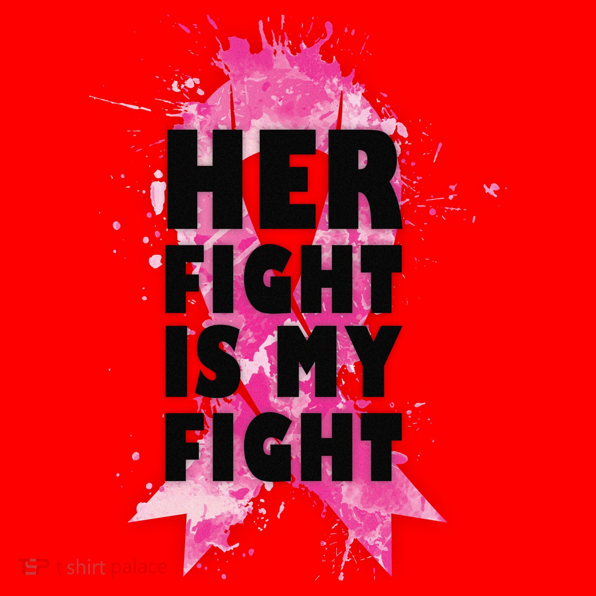 Her Fight Is My Fight Breast Cancer Santa Hat