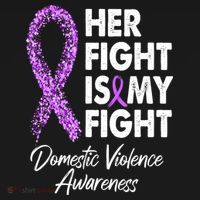 Her Fight is My Fight Domestic Violence Awareness Purple Ribbon Sweatshirt thumb 3