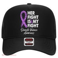 Her Fight is My Fight Domestic Violence Awareness Purple Ribbon Hat thumb 0