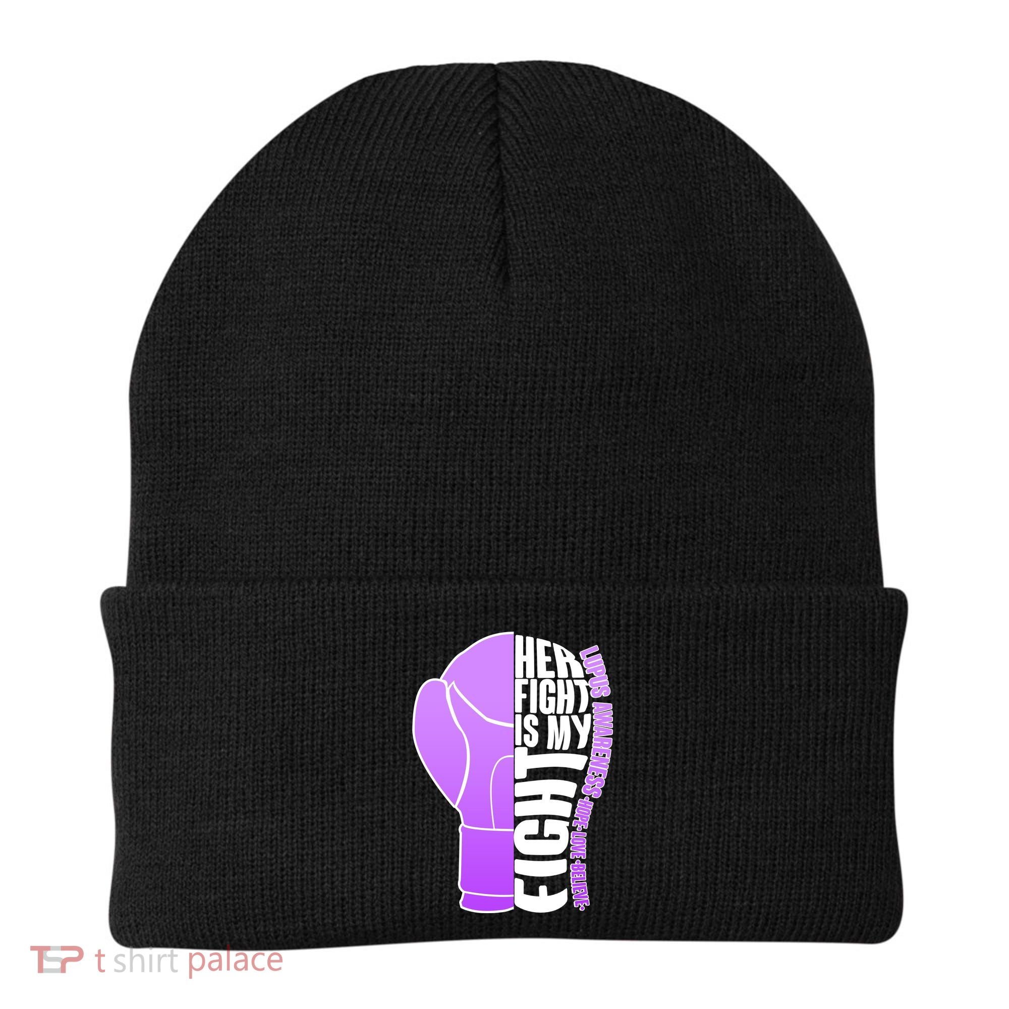 Her Fight is My Fight Lupus Awareness Beanie