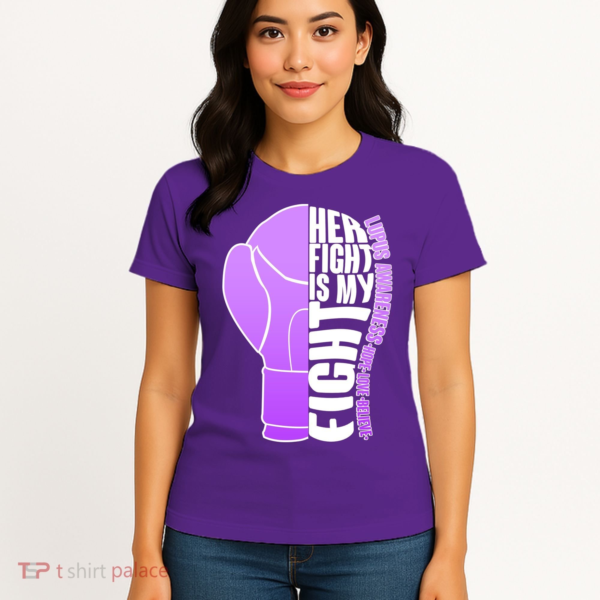 Her Fight is My Fight Lupus Awareness Women's T-Shirt
