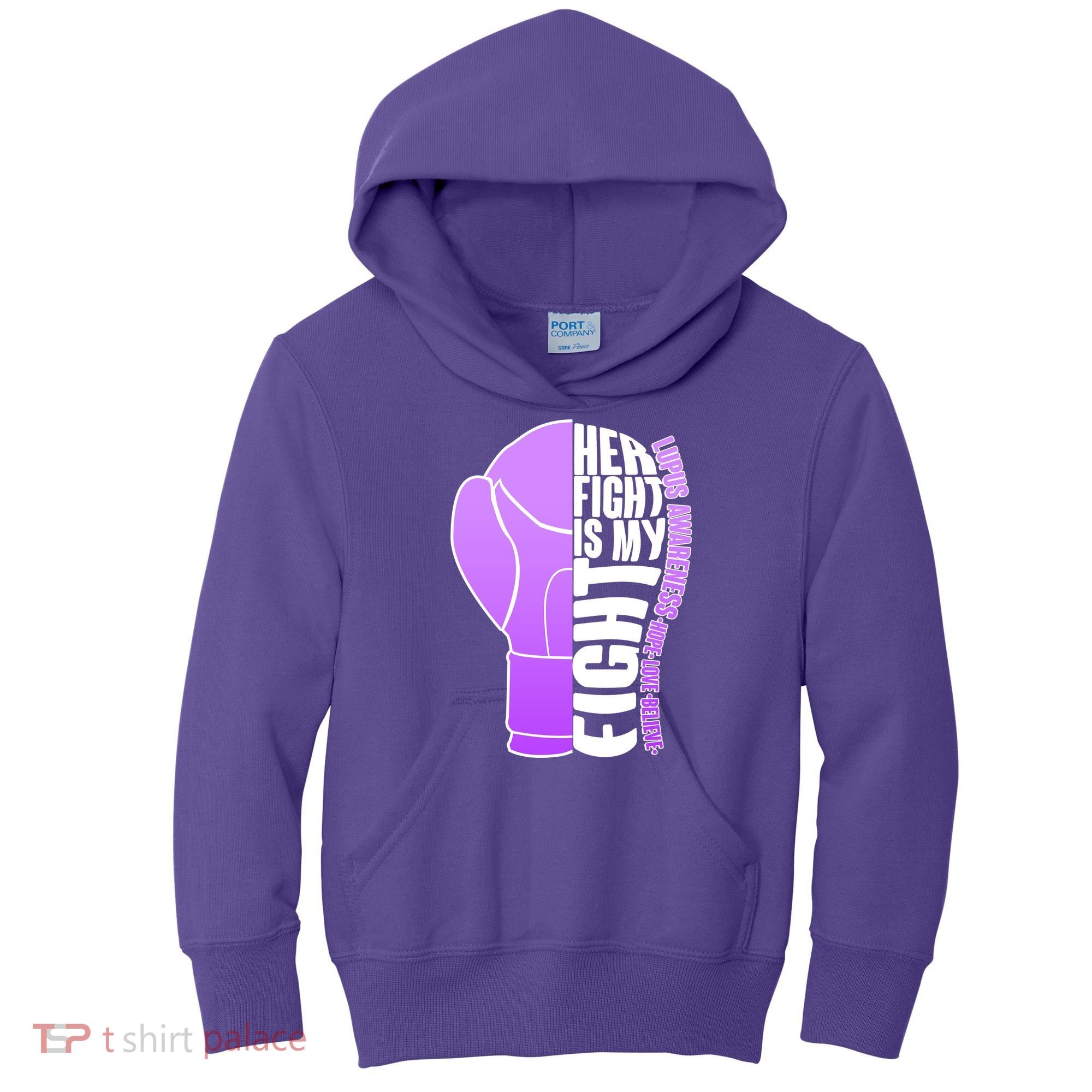 Her Fight is My Fight Lupus Awareness Kids Hoodie
