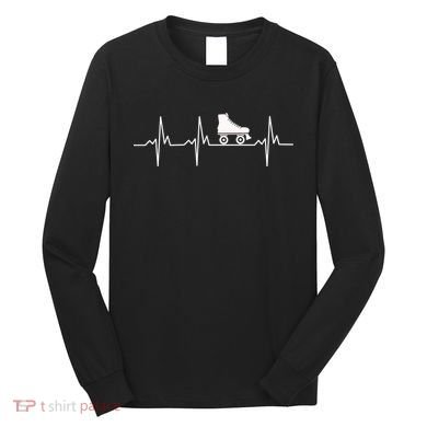 Heartbeat Ecg Roller Skates Roller Skating Inline Skating Gift Long Sleeve Shirt