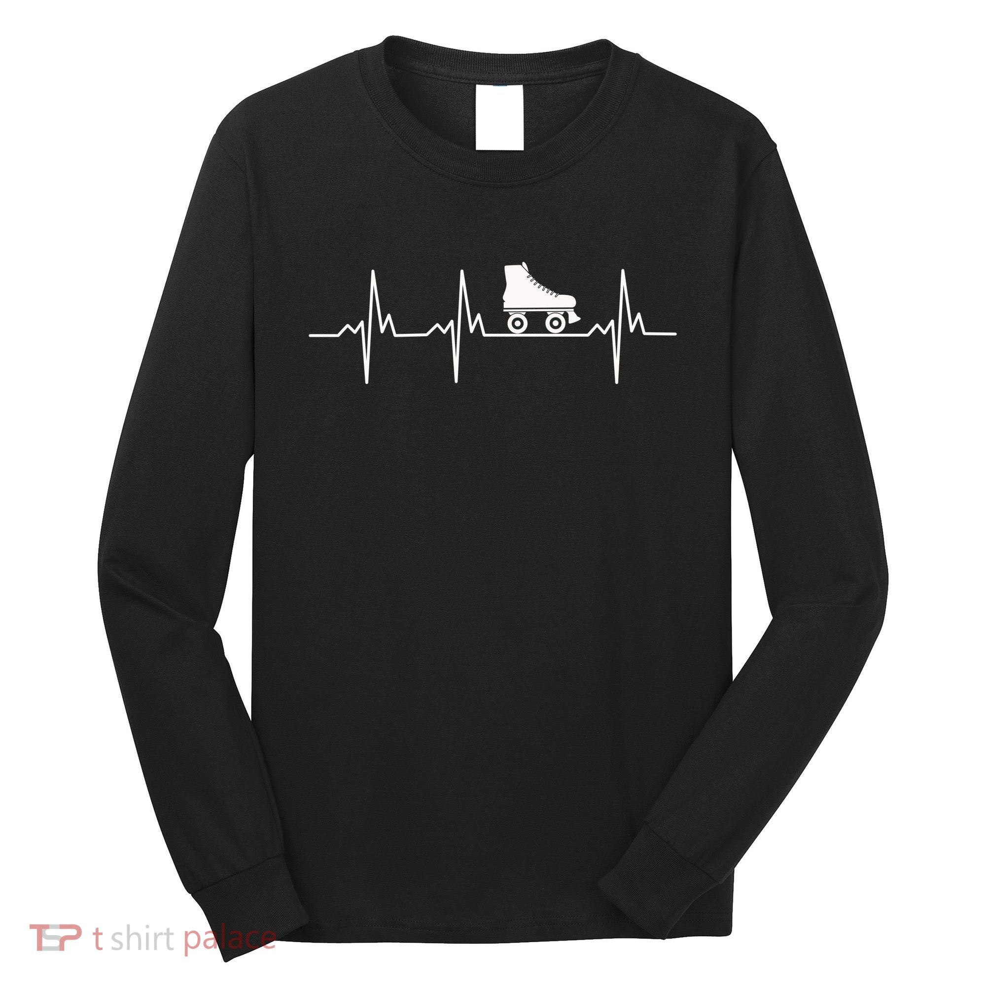 Heartbeat Ecg Roller Skates Roller Skating Inline Skating Gift Long Sleeve Shirt