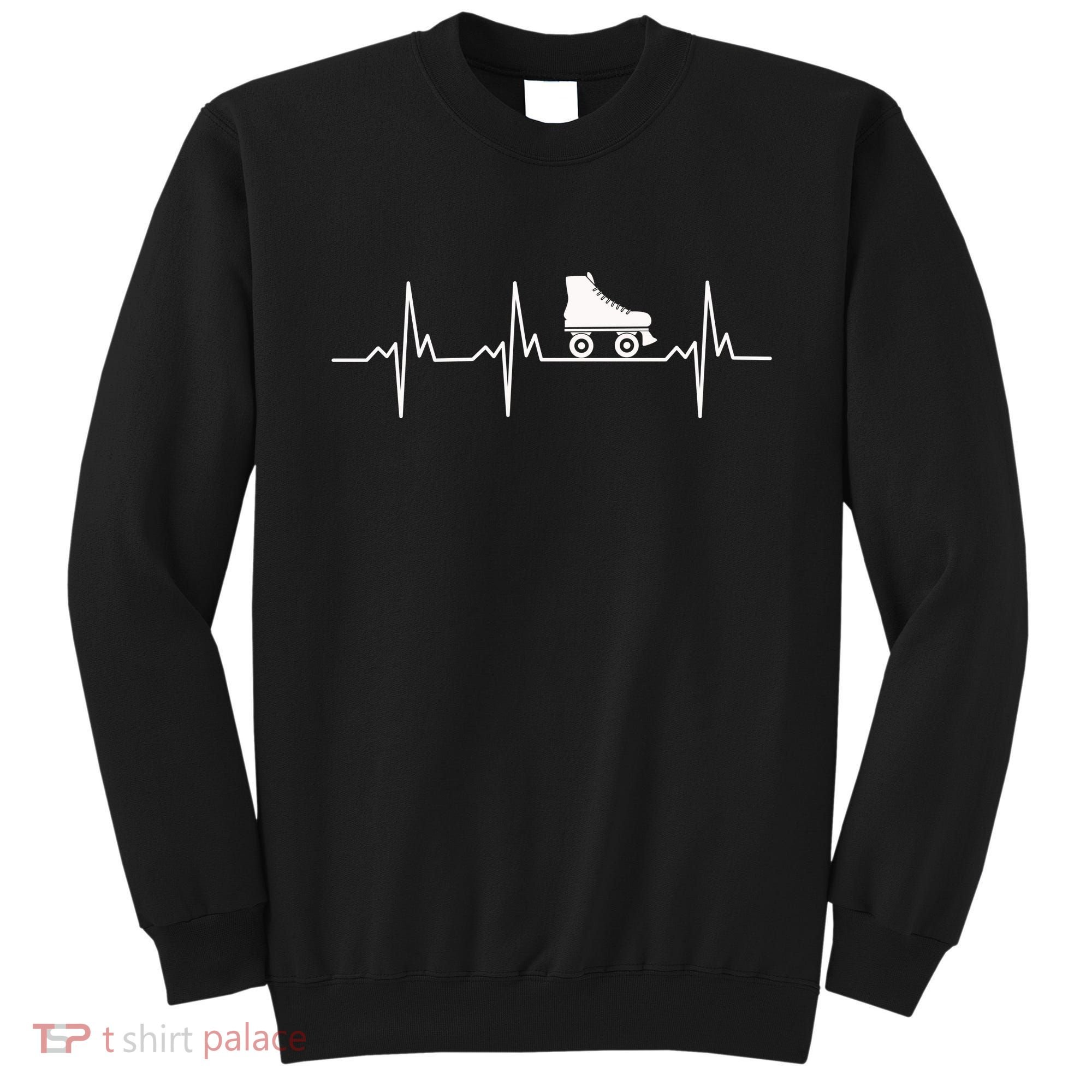 Heartbeat Ecg Roller Skates Roller Skating Inline Skating Gift Sweatshirt