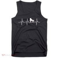 Heartbeat Ecg Roller Skates Roller Skating Inline Skating Gift Tank Top thumb 0