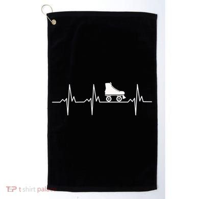 Heartbeat Ecg Roller Skates Roller Skating Inline Skating Gift Golf Towel