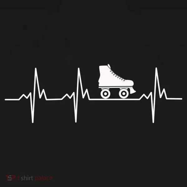 Heartbeat Ecg Roller Skates Roller Skating Inline Skating Gift Toddler T-Shirt