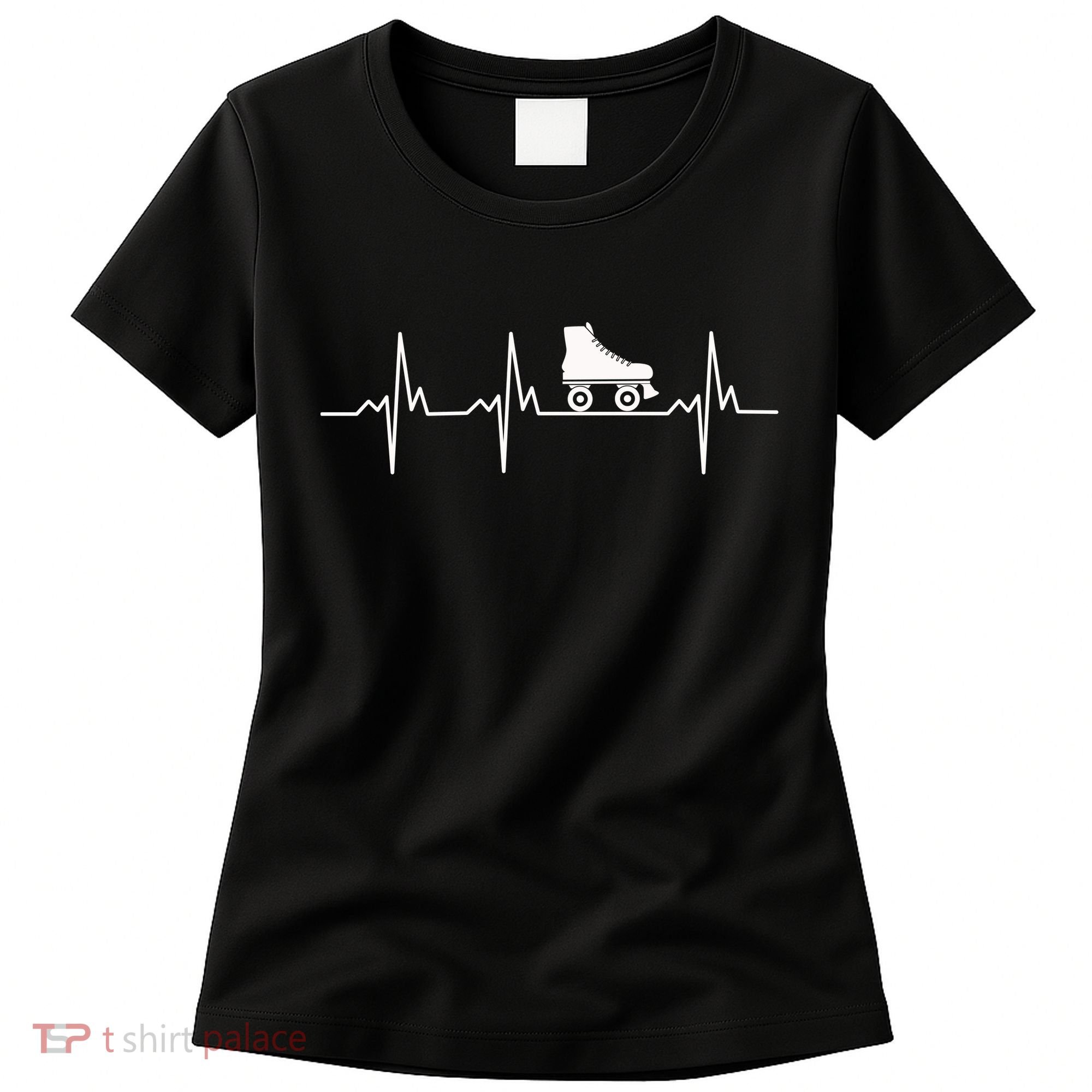 Heartbeat Ecg Roller Skates Roller Skating Inline Skating Gift Women's T-Shirt