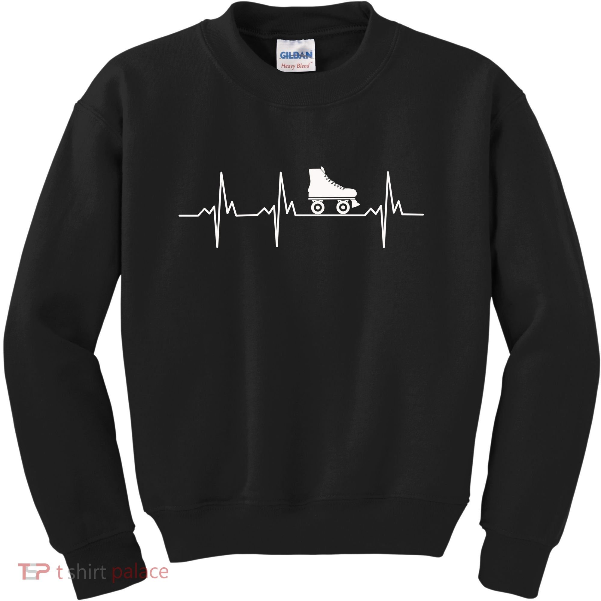 Heartbeat Ecg Roller Skates Roller Skating Inline Skating Gift Kids Sweatshirt