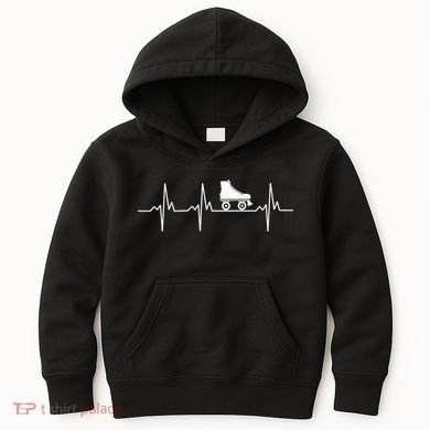 Heartbeat Ecg Roller Skates Roller Skating Inline Skating Gift Kids Hoodie