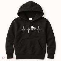 Heartbeat Ecg Roller Skates Roller Skating Inline Skating Gift Kids Hoodie thumb 0