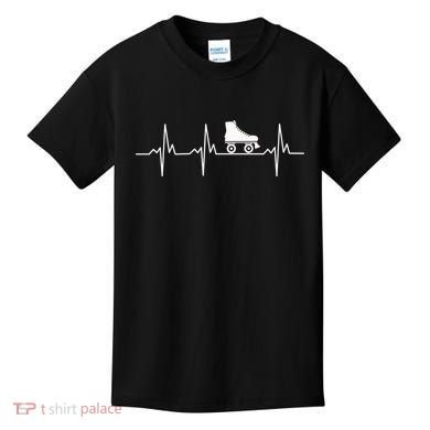 Heartbeat Ecg Roller Skates Roller Skating Inline Skating Gift Kids T-Shirt