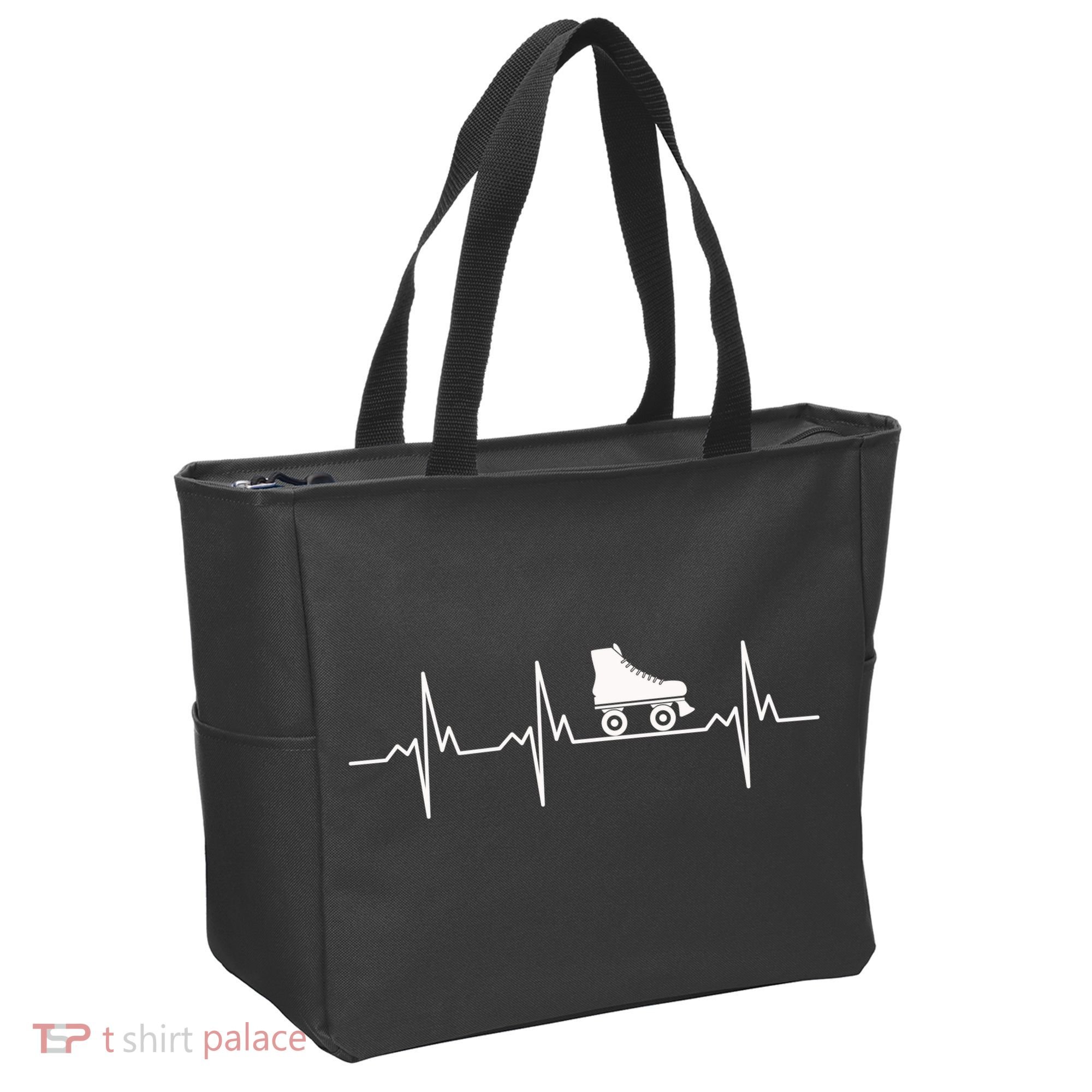 Heartbeat Ecg Roller Skates Roller Skating Inline Skating Gift Tote Bag