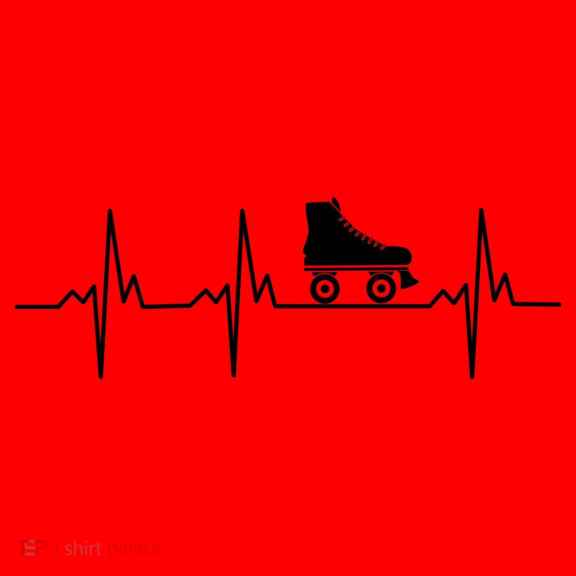 Heartbeat Ecg Roller Skates Roller Skating Inline Skating Gift Santa Hat