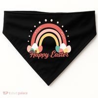 Happy Easter Rainbow Holiday USA-Made Doggie Bandana thumb 0