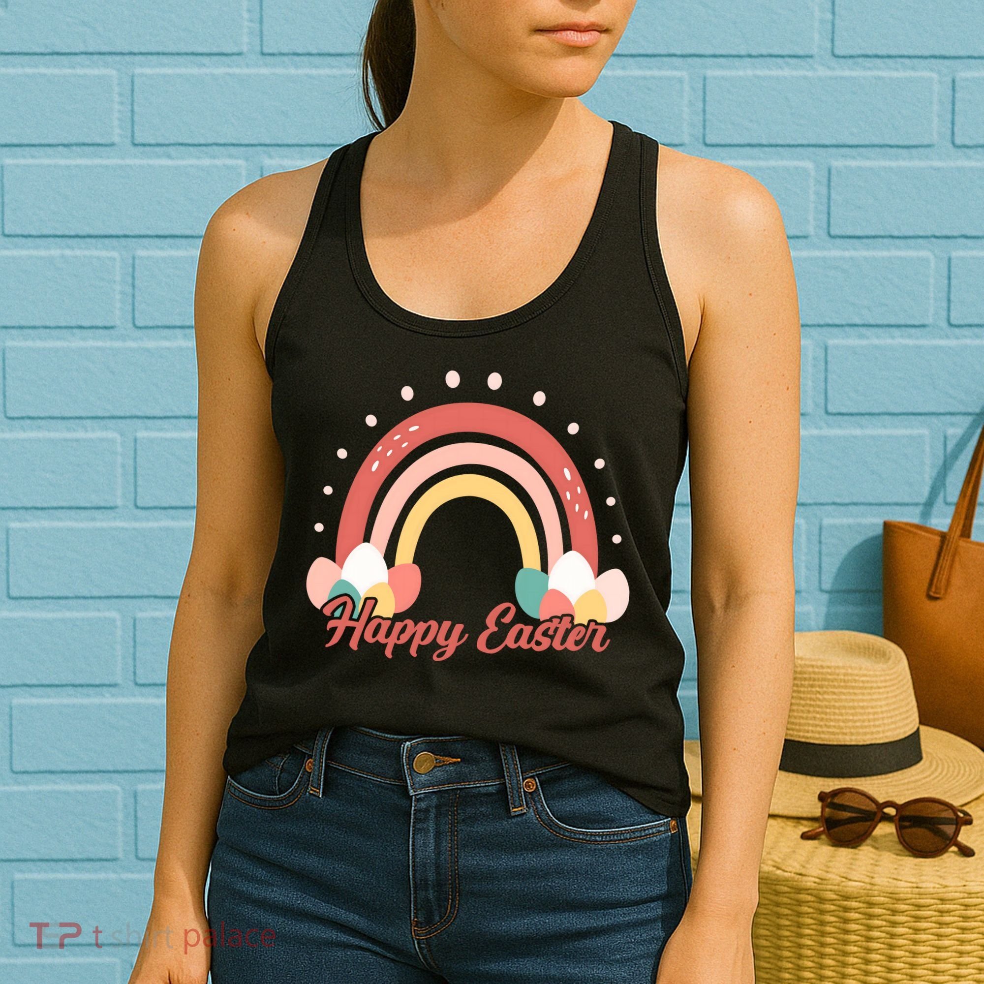 Happy Easter Rainbow Holiday Women's Tank Top
