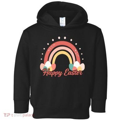 Happy Easter Rainbow Holiday Toddler Hoodie