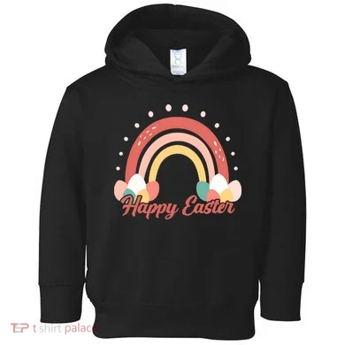 Happy Easter Rainbow Holiday Toddler Hoodie