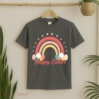 Happy Easter Rainbow Holiday T-Shirt thumb 2