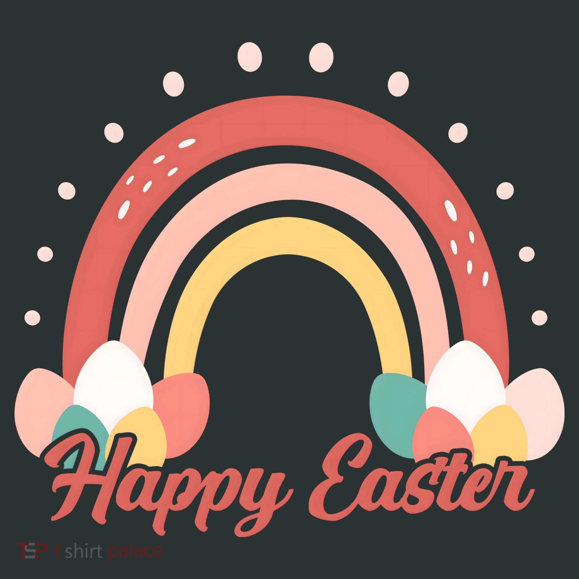 Happy Easter Rainbow Holiday Coaster