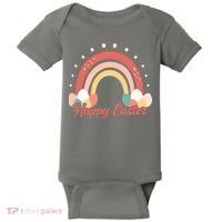 Happy Easter Rainbow Holiday Baby Bodysuit thumb 0