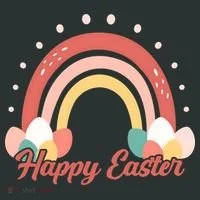 Happy Easter Rainbow Holiday Women's Long Sleeve Shirt thumb 2