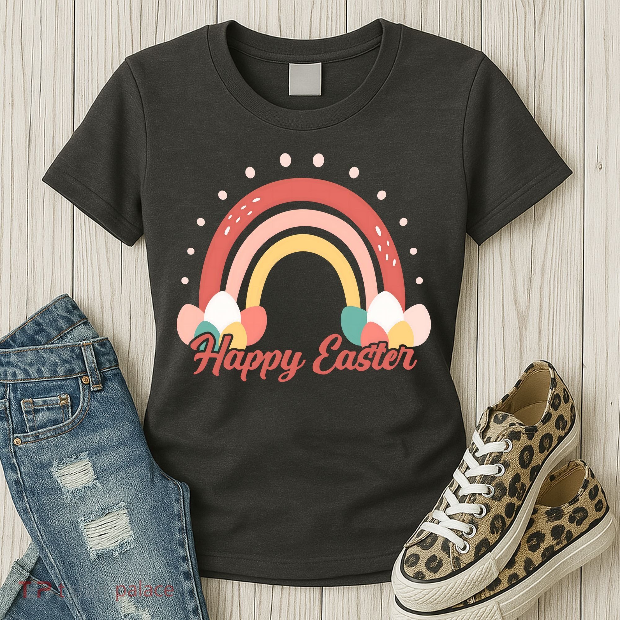 Happy Easter Rainbow Holiday Women's T-Shirt
