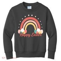 Happy Easter Rainbow Holiday Kids Sweatshirt thumb 0