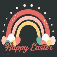 Happy Easter Rainbow Holiday Kids Sweatshirt thumb 2