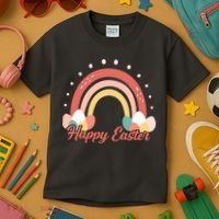 Happy Easter Rainbow Holiday Kids T-Shirt thumb 3