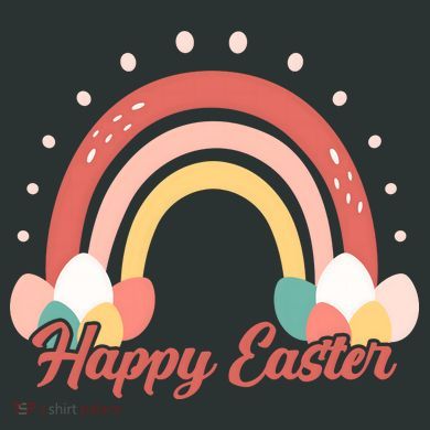 Happy Easter Rainbow Holiday Kids T-Shirt