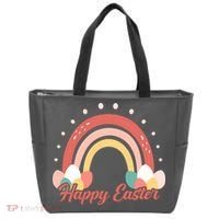 Happy Easter Rainbow Holiday Tote Bag thumb 0