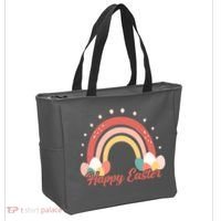 Happy Easter Rainbow Holiday Tote Bag thumb 2
