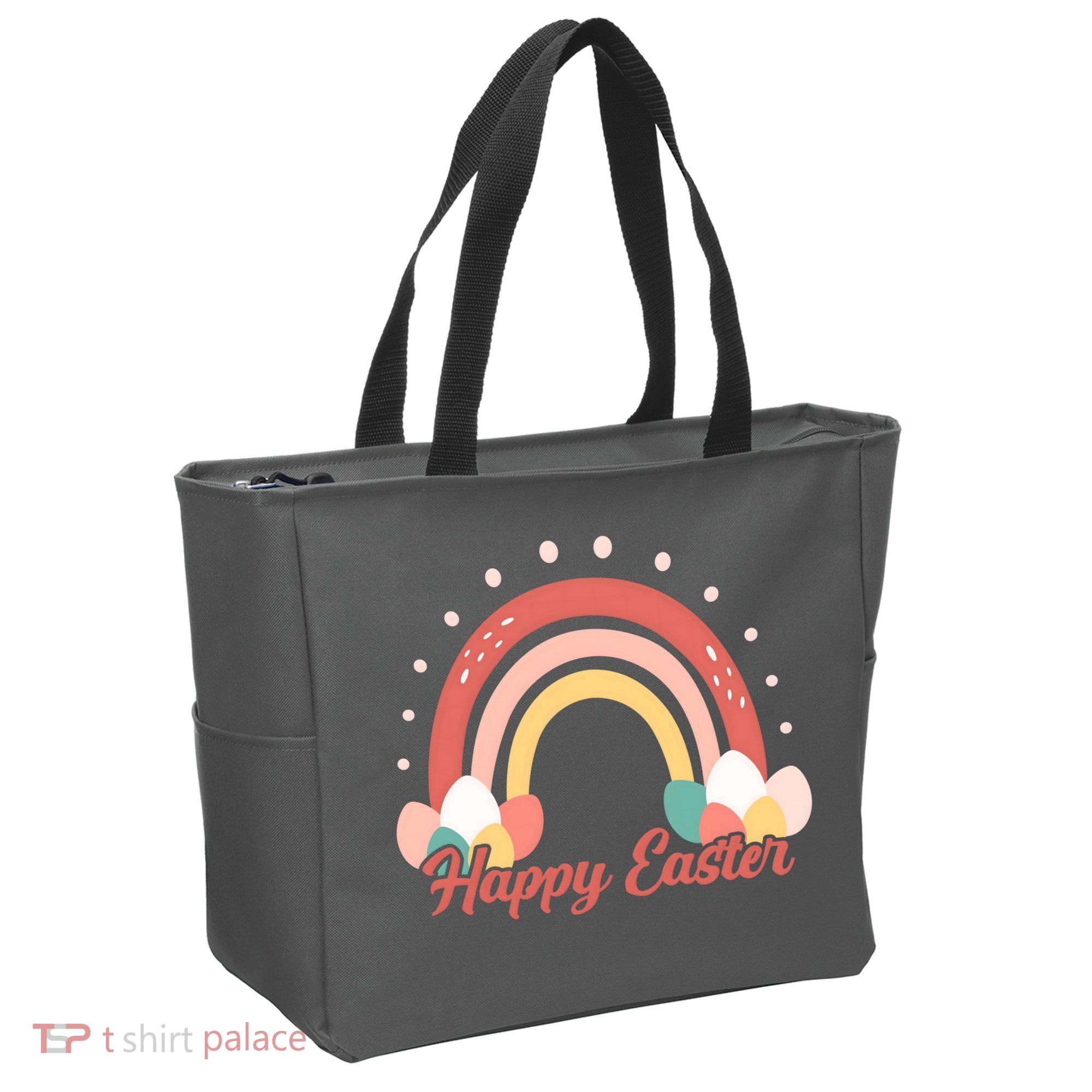 Happy Easter Rainbow Holiday Tote Bag