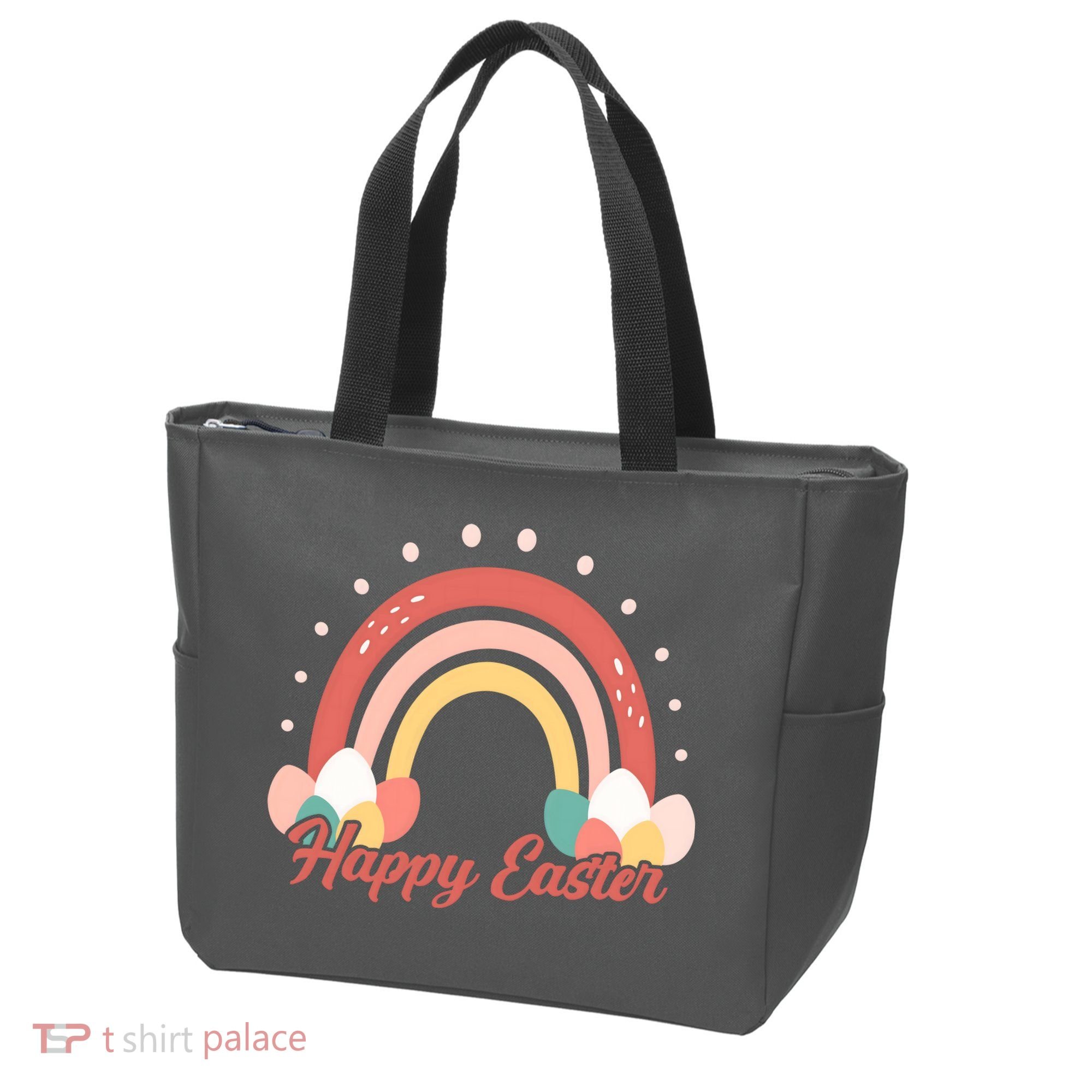 Happy Easter Rainbow Holiday Tote Bag