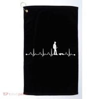 Heartbeat Ekg Rc Car Heartbeat Love Gift Golf Towel thumb 0