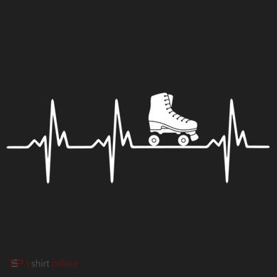 Heartbeat Ecg Roller Skates Roller Skating Inline Skating Gift Comfort Colors Heavyweight Long Sleeve T-Shirt