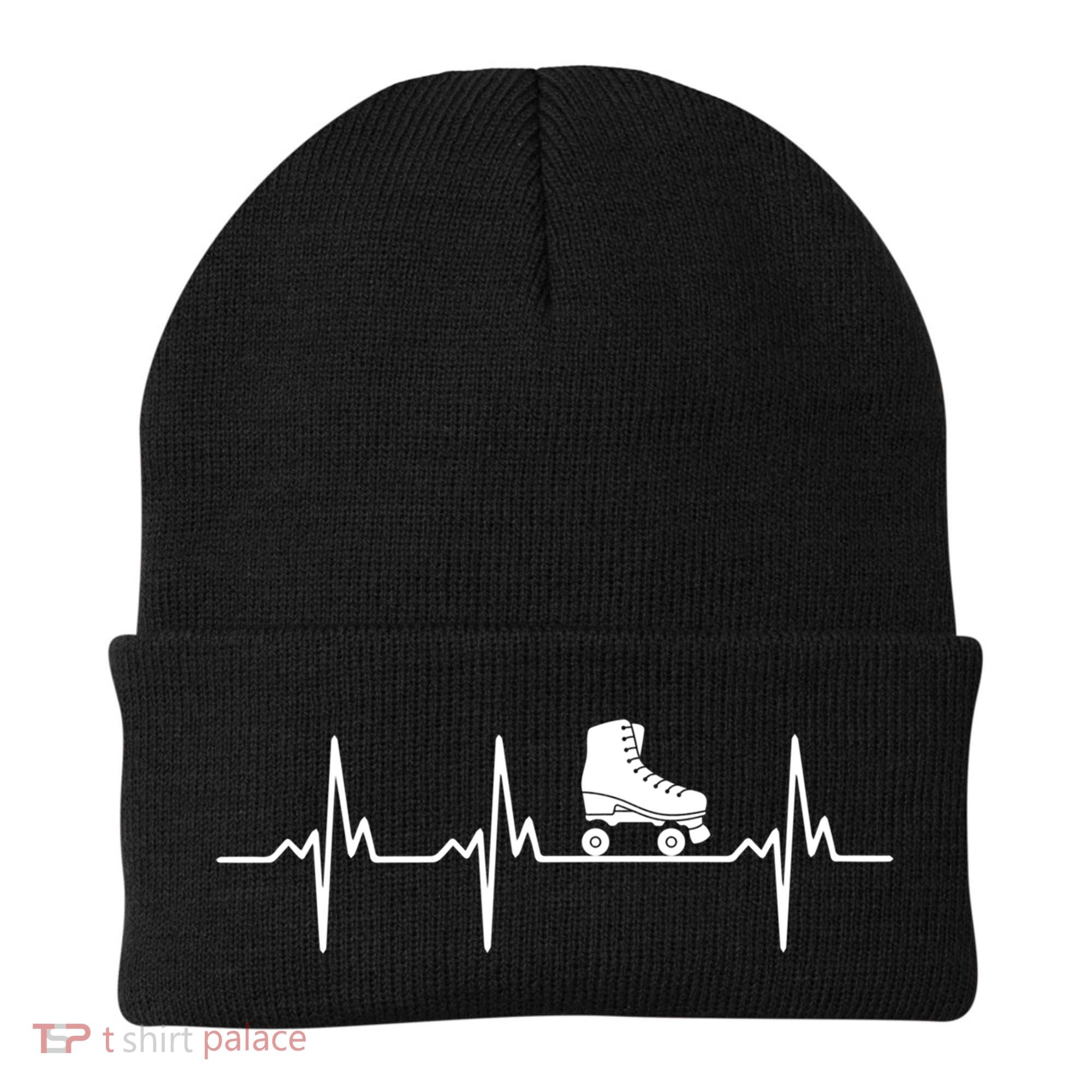 Heartbeat Ecg Roller Skates Roller Skating Inline Skating Gift Beanie