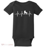 Heartbeat Ecg Roller Skates Roller Skating Inline Skating Gift Baby Bodysuit thumb 0