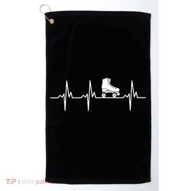Heartbeat Ecg Roller Skates Roller Skating Inline Skating Gift Golf Towel