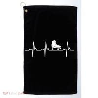 Heartbeat Ecg Roller Skates Roller Skating Inline Skating Gift Golf Towel thumb 0