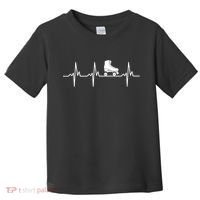 Heartbeat Ecg Roller Skates Roller Skating Inline Skating Gift Toddler T-Shirt thumb 0