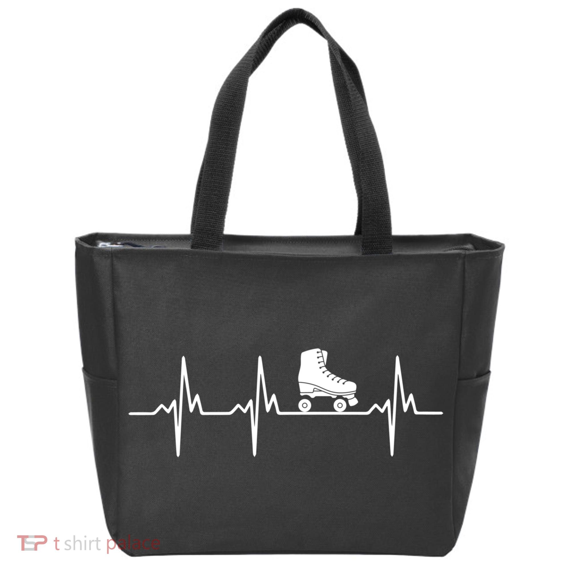 Heartbeat Ecg Roller Skates Roller Skating Inline Skating Gift Tote Bag