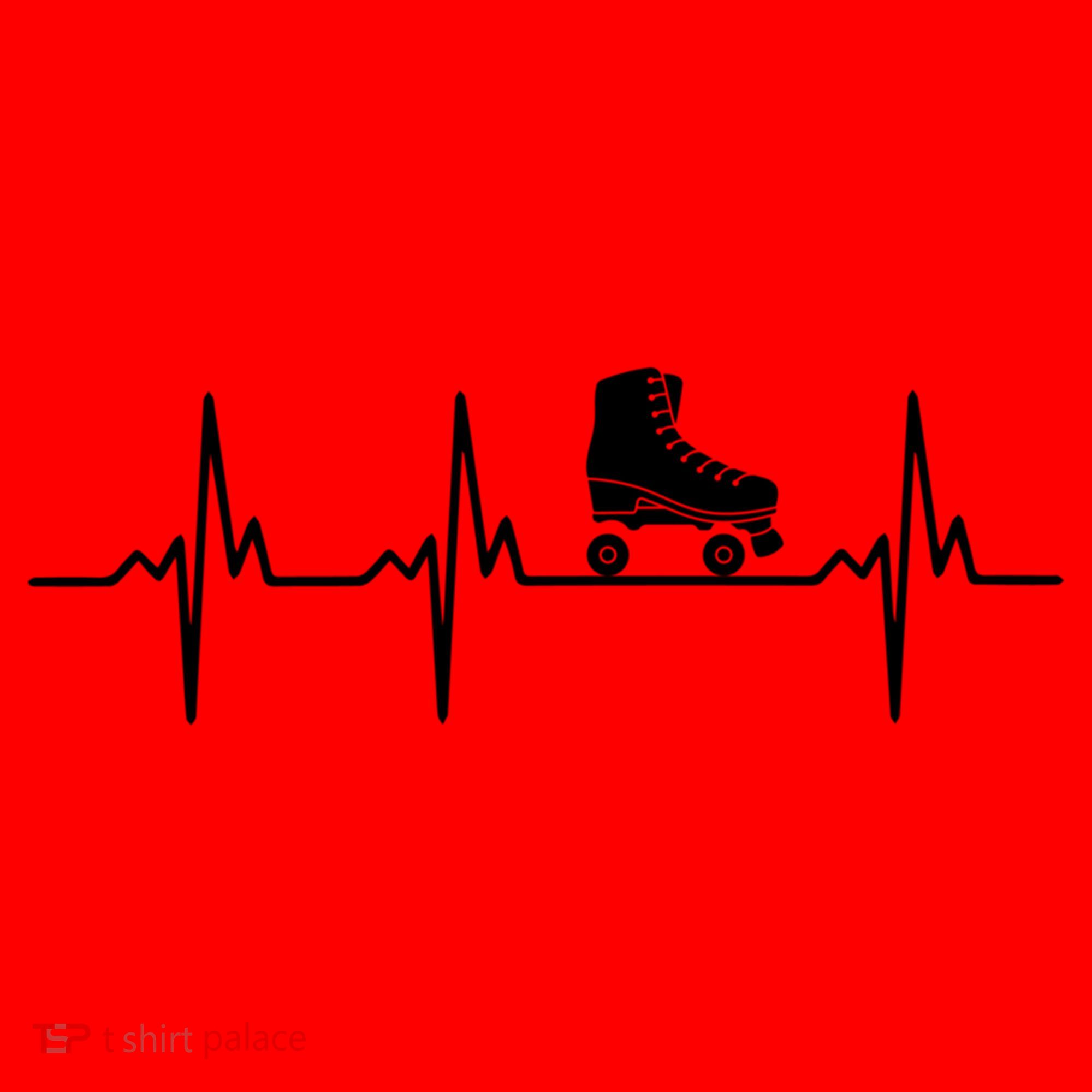 Heartbeat Ecg Roller Skates Roller Skating Inline Skating Gift Santa Hat