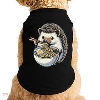 Hedgehog Eating Ramen Japanese Noodles Soup Doggie Tank thumb 0