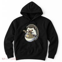 Hedgehog Eating Ramen Japanese Noodles Soup Hoodie thumb 0