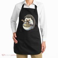 Hedgehog Eating Ramen Japanese Noodles Soup Apron thumb 2