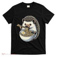 Hedgehog Eating Ramen Japanese Noodles Soup T-Shirt thumb 0